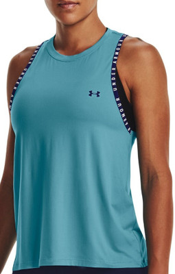 UNDER ARMOUR Casual Solid Women Blue Top