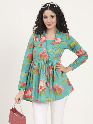 DIVENA Casual Printed Women Red Top