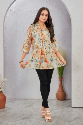 saruja Casual Printed Women Multicolor Top