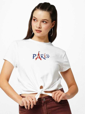 GEETU LOOKS Casual Printed Women White Top