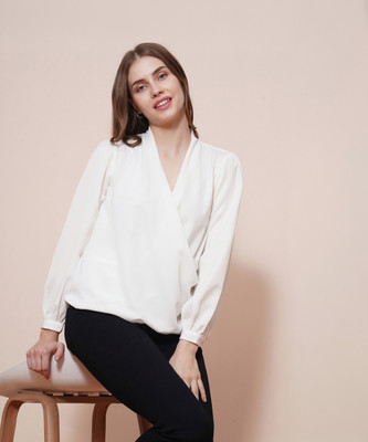 Globus Formal Solid Women White Top