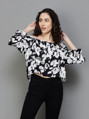Ginger by Lifestyle Casual Printed Women Black, White Top
