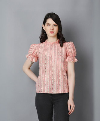 ZUVINO Casual Printed Women Pink Top