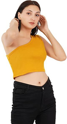 SEMBLANCE Casual Solid Women Yellow Top