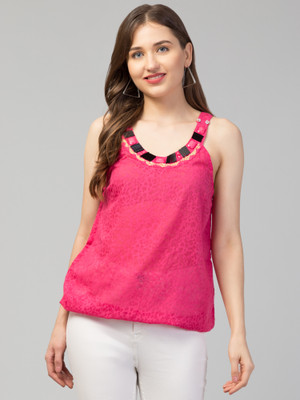 RIHANI FAB Casual Printed Women Pink Top