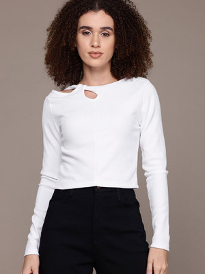 Roadster Casual Solid Women White Top
