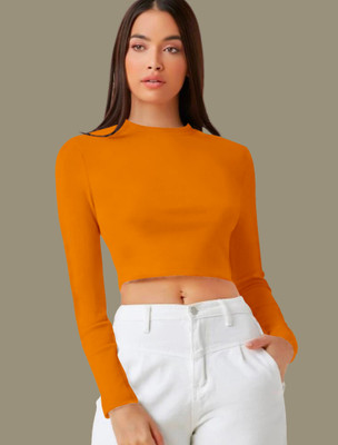 Dream Beauty Fashion Casual Solid Women Yellow Top