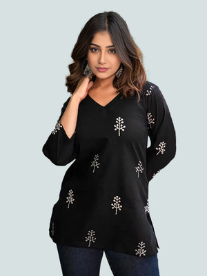 Kashonaa Casual Printed Women Black Top