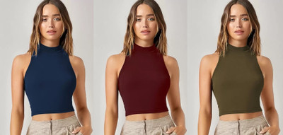 RYTE STYLE Casual Solid Women Dark Blue, Maroon, Dark Green Top