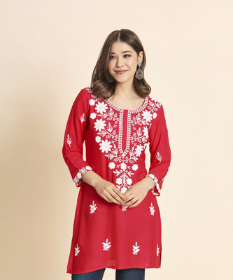 vairagee Casual Embroidered Women Pink Top