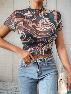 Cozynest Casual Printed Women Multicolor Top