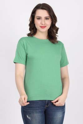CANIDAE Casual Solid Women Green Top