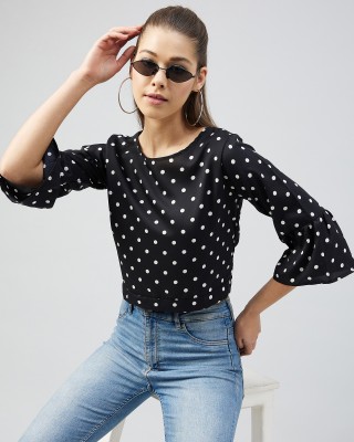 Chimpaaanzee Casual Printed Women Black Top