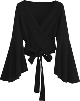 Tashvika's Casual Solid Women Black Top