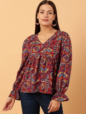 Neesh Casual Printed Women Multicolor Top