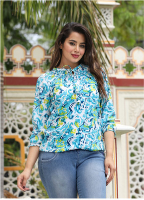 VSUNDRA Party Printed Women Multicolor Top