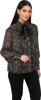 MODYNE Casual Printed Women Black Top