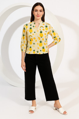 Rajishaa Party Printed, Geometric Print, Graphic Print Women Multicolor Top