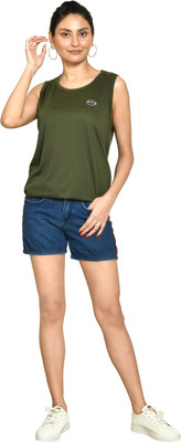 altius Casual Solid Women Green Top