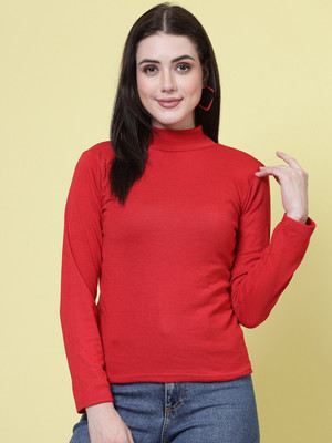 Trendystar Casual Self Design Women Red Top