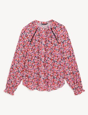 MARKS & SPENCER Casual Printed Women Pink Top