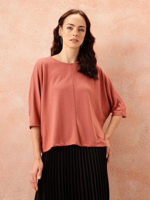 all about you Casual Solid Women Red Top