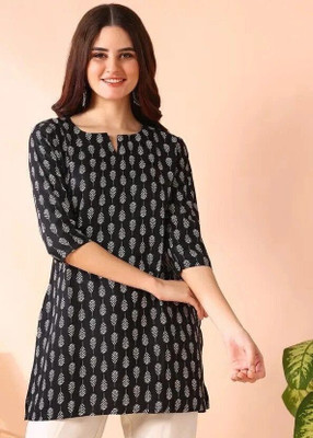 VHCK ENTERPRISE Formal Printed Women Black Top