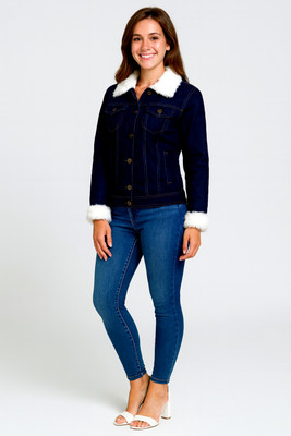 UM fashins Party Self Design Women Dark Blue Top