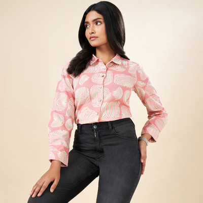 Akkriti by Pantaloons Casual Printed Women Pink Top