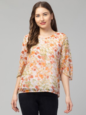 My Swag Casual Printed Women Orange Top