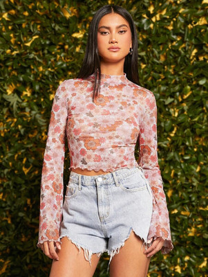 METRONAUT Casual Printed Women Orange Top