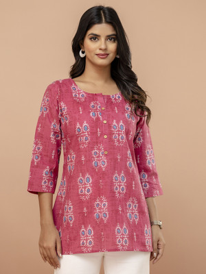 Feranoid Retail Casual Printed Women Pink, Blue Top