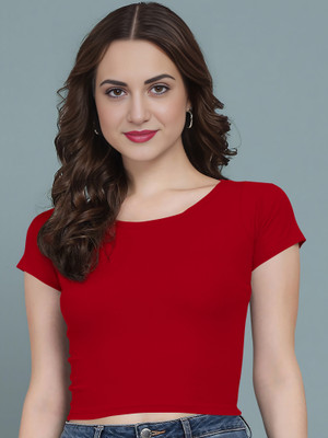 Kashonaa Casual Solid Women Red Top