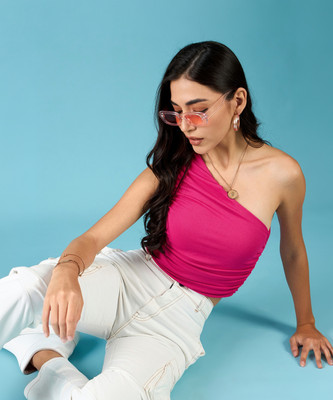 Uptownie Lite Casual Printed Women Pink Top