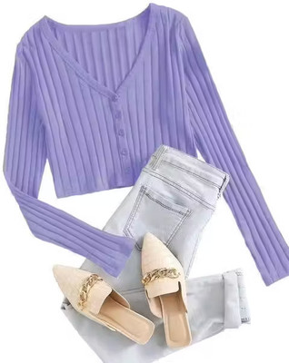 Trendystar Casual Solid Women Purple Top