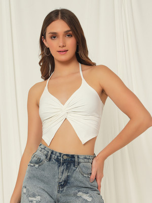 TANDUL Casual Solid Women White Top