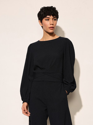 ONLY Casual Solid Women Black Top