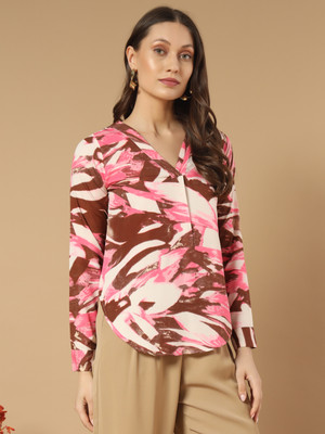 OTABU Casual Printed Women Pink Top