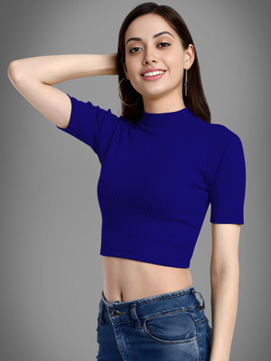 NAVYANKAA Casual Self Design Women Blue Top
