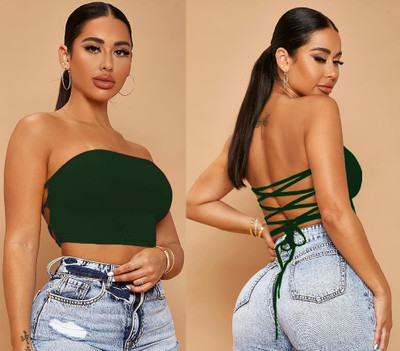 Traquila Casual Solid Women Green Top