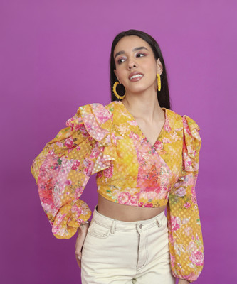 Tokyo Talkies Casual Printed Women Multicolor Top