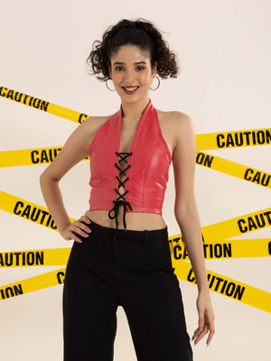 TANDUL Casual Solid Women Pink Top