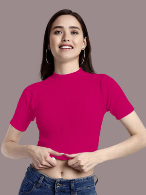 Dream Beauty Fashion Casual Solid Women Pink Top