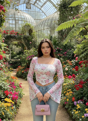 Vveshh Casual Floral Print Women Pink Top