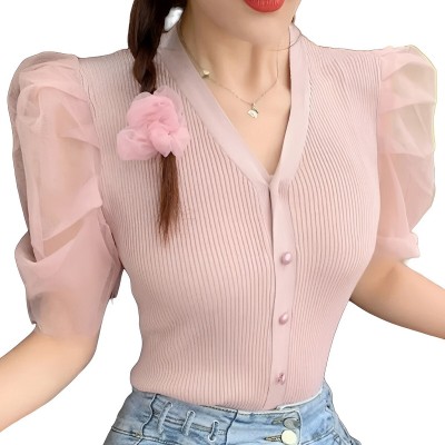 Koroind Casual Striped Women Pink Top