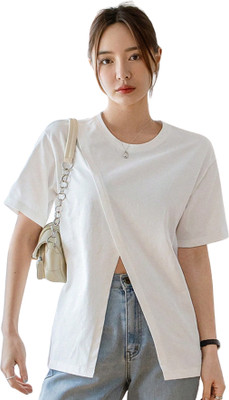 Rahi Trendz Casual Solid Women White Top