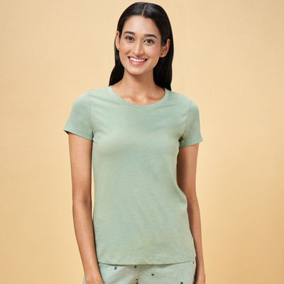 Dreamz by Pantaloons Casual Solid Women Light Green Top