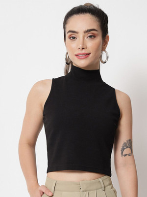 CHEMISTRY Casual Solid Women Black Top