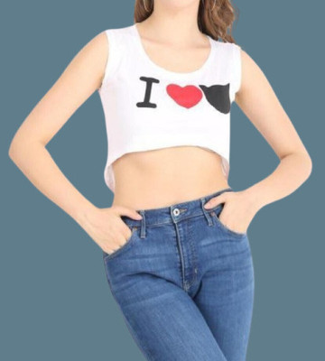 HouseOfCommon Casual Printed Women White Top