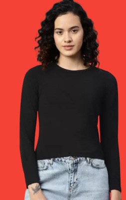 Dineshy Creation Casual Solid Women Black Top